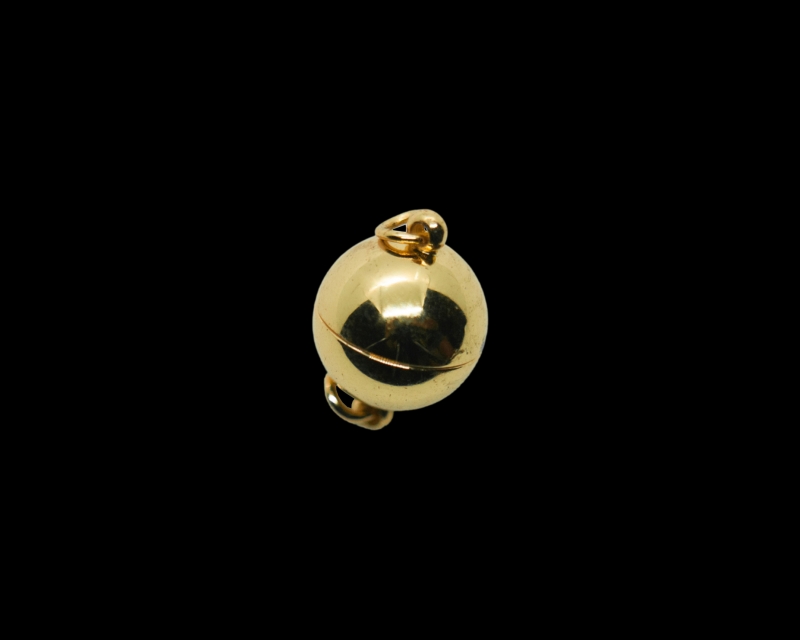 Замочек магнитный шарик цвет золото 10мм