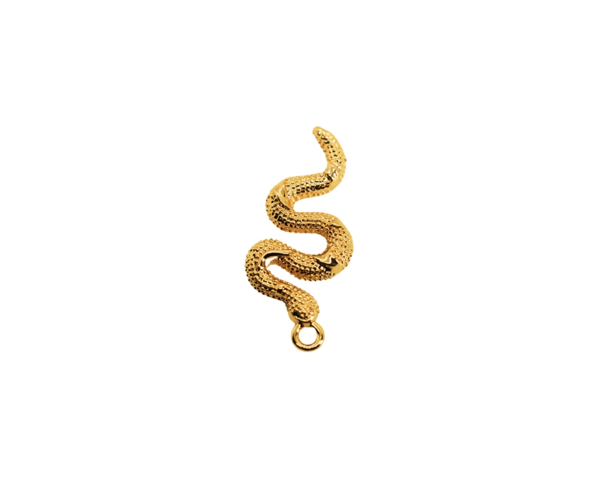 Подвеска змея цвет золото 26мм