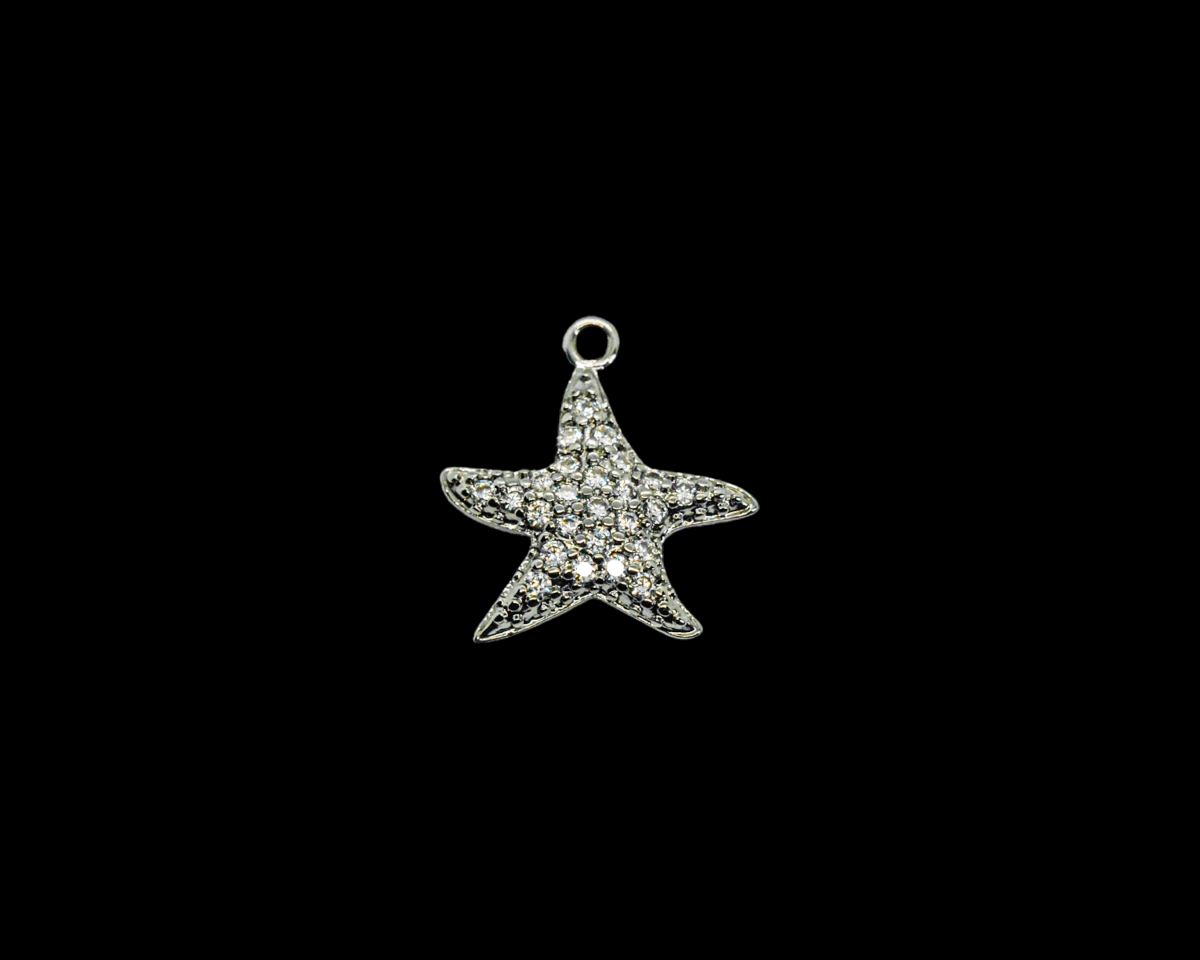 Подвеска морская звезда цвет серебро, 16мм