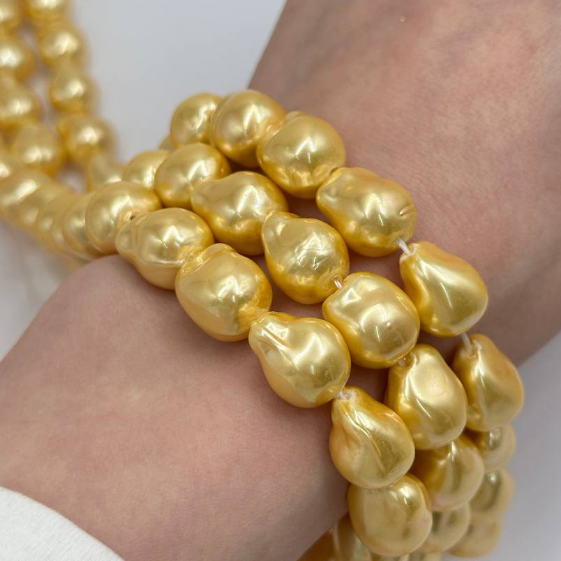 Майорка касуми цвет желтый размер 12*14мм